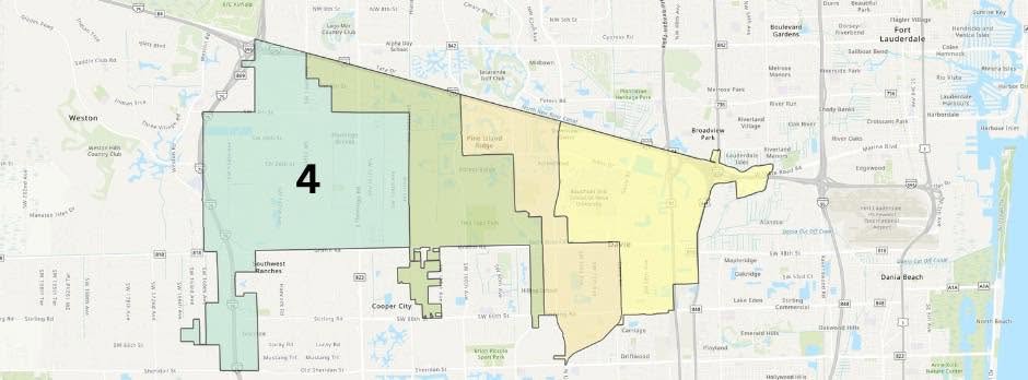 Map of Davie Town Council District 4